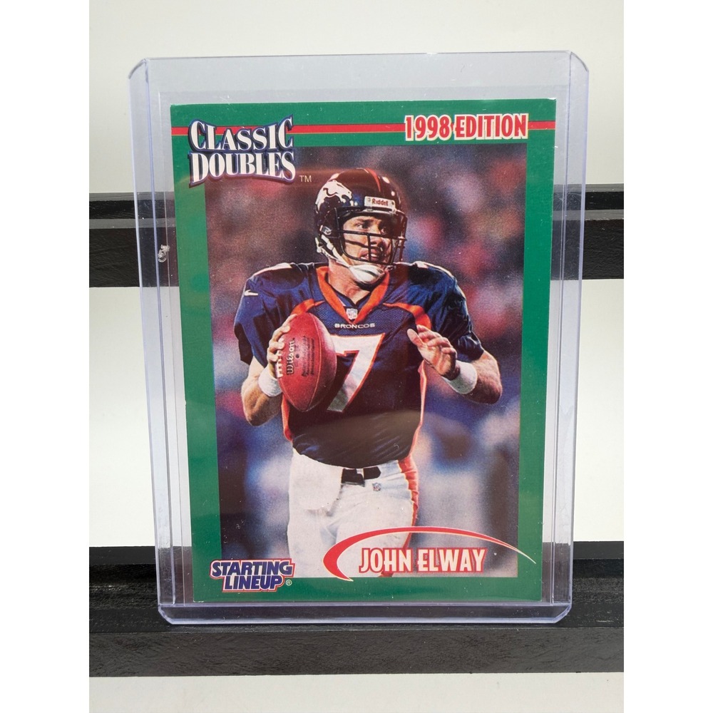 1998 Kenner Starting Lineup Classic Doubles John Elway Denver Broncos Card